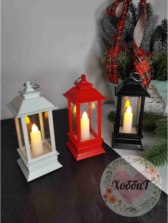 Фонарик 13см светодиодный на батарейке (теплый свет), цвет на выбор